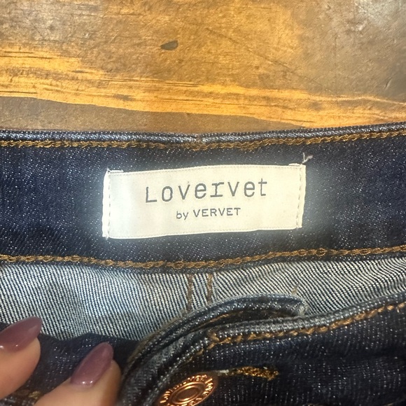 Lovervet size 13 (31) denim jeans. Straight leg. Frayed  hem - Picture 2 of 4
